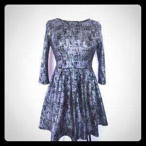 Silver & Black Short Dress